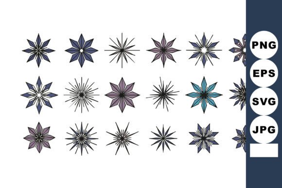 Abstract Floral Star Shapes in Blue Purp Review