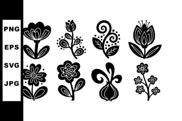 Black Decorative Floral Elements Vector: A Review for Graphics and Illustrations