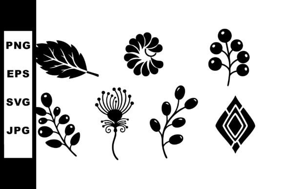 Botanical Leaf and Floral Vector Icons W: A Seller's Review of Graphics & Illustrations