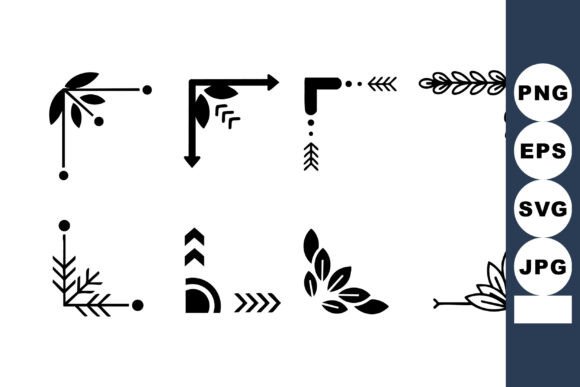 Decorative Black Floral Corner Vector El: A Graphic Design Review