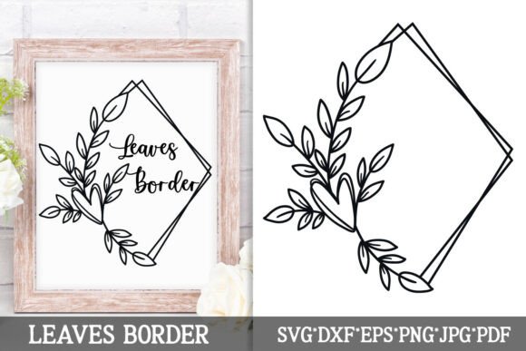 Diamond Floral Wreath Svg Cut File for Graphics and Illustrations