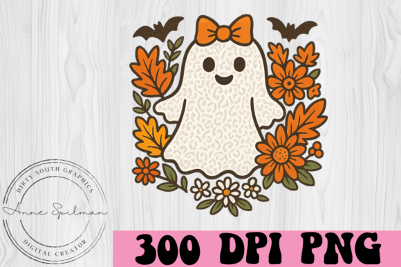Fancy Ghost Floral Image: Graphics & Illustrations for Local Brands