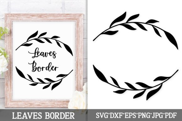 Floral Border Svg File. Elegant Frame for Graphics