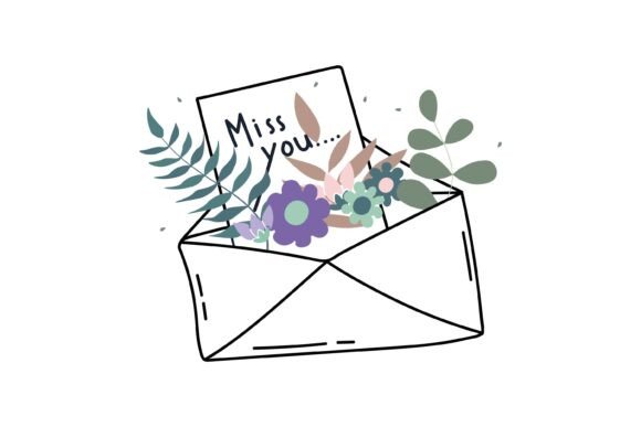 Floral Envelope with 