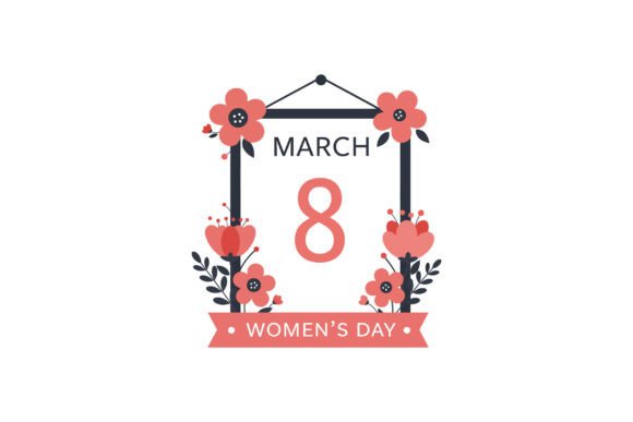 Floral Frame Design Featuring the Date M: Graphics for Illustrations