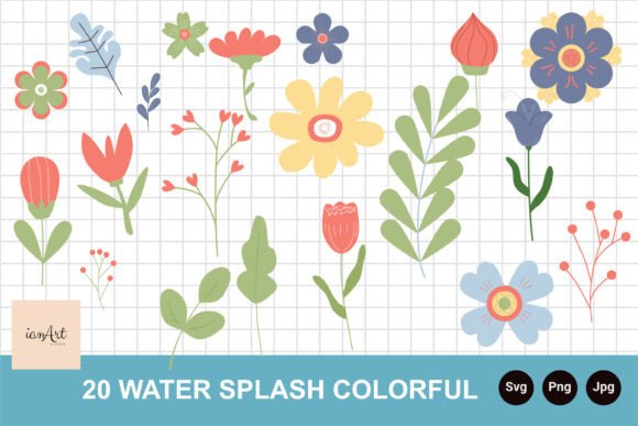 Flower Spring SVG, Png Clipart, Floral Graphics & Illustrations