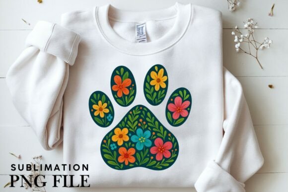 Paw Floral Print Png Design for T-shirts: A Designer's Review