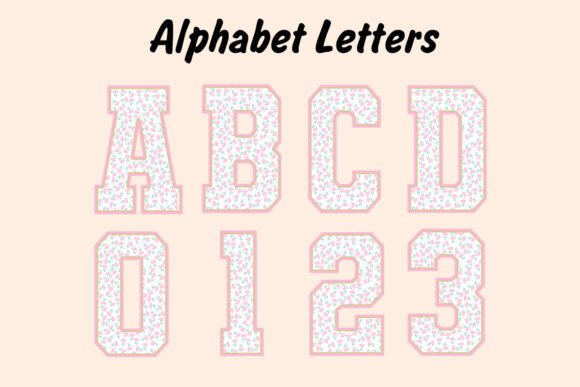 Pink Floral Coquette Letter Png Graphics for Illustrations