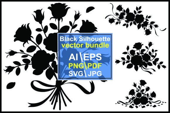 Silhouette Rose Bouquets and Floral Elem Graphics Review