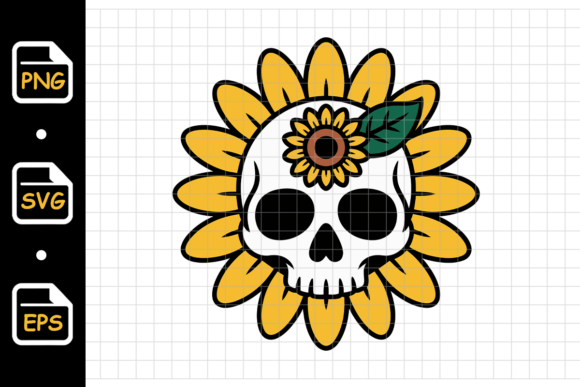 Skull and Sunflower Floral Illustration: A Designer's Review