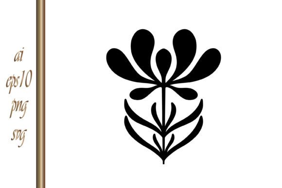 Stencil Flower Icon Nature Floral Graphics and Illustrations