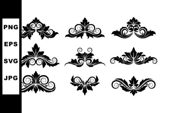 Vintage Decorative Floral Vector Design for Graphics & Illustrations