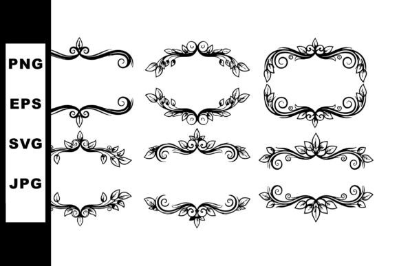 Vintage Floral Ornamental Frames and Bor Graphics & Illustrations