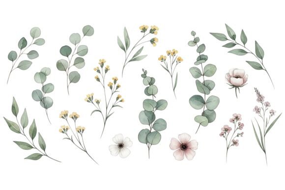 Watercolor Eucalyptus Floral Set Review